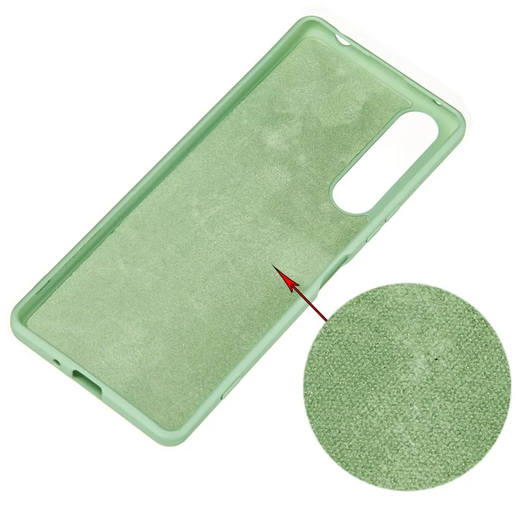 Case de Teléfono de Silicona Líquida Para Sony Xperia 5 II - Verde