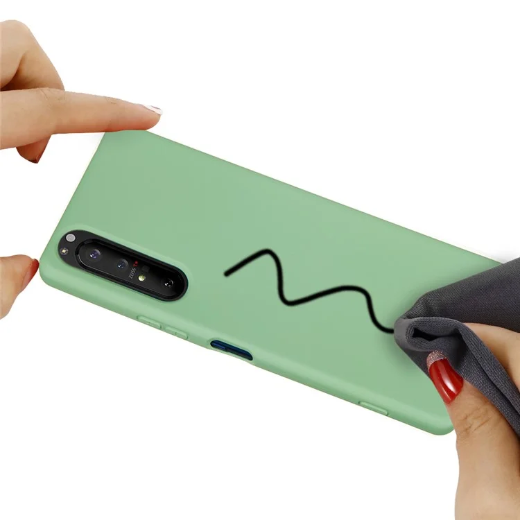 Case de Teléfono de Silicona Líquida Para Sony Xperia 5 II - Verde