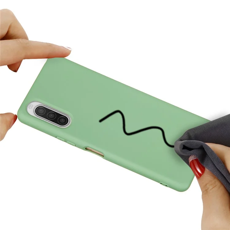 Case de Teléfono de Silicona Líquida Para Sony Xperia 10 II - Verde