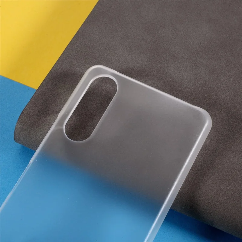 Glossy Rubberized Hard PC Cell Phone Back Case Cover for Sony Xperia 10 III 5G - Transparent