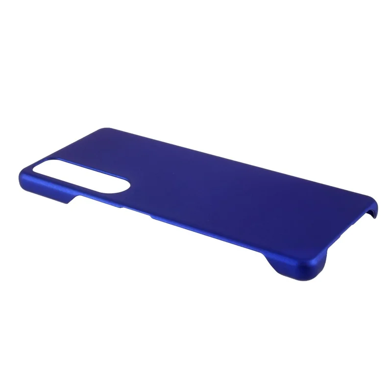Rubberized Hard PC Cell Phone Case for Sony Xperia 1 III 5G - Dark Blue