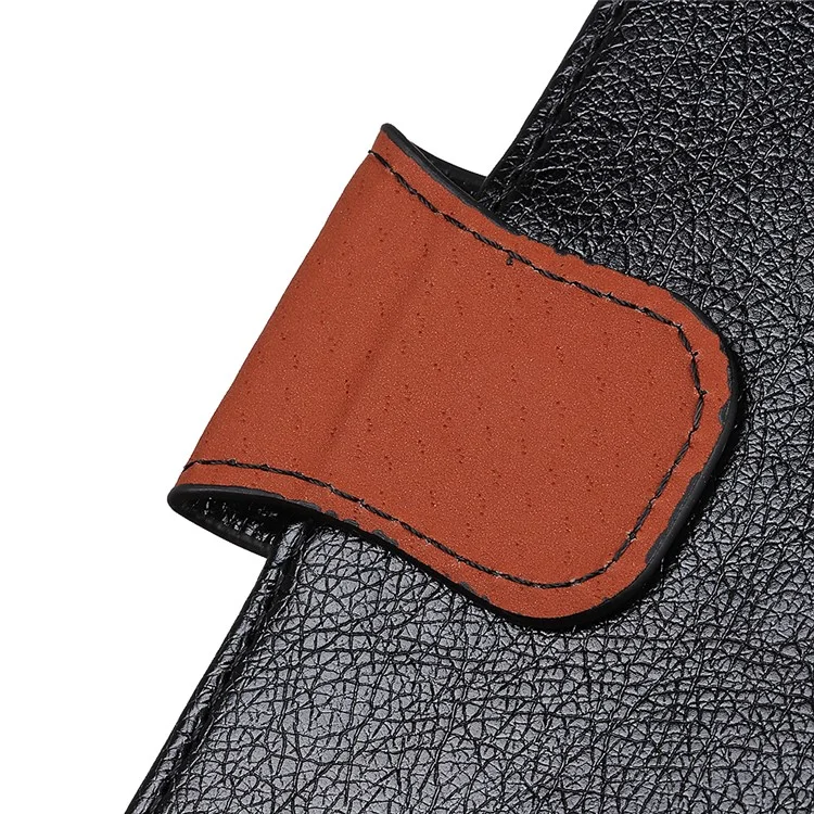 Custodia in pelle spaccata con texture Nappa per Sony Xperia 10 III 5G - Nero