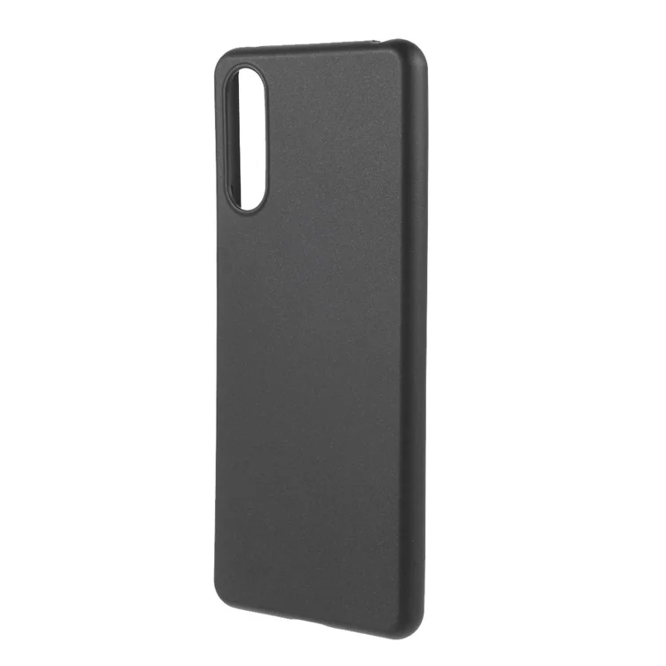 Couverture de Protection TPU Givrée de Qualité Pour Sony Xperia 10 III 5G - le Noir