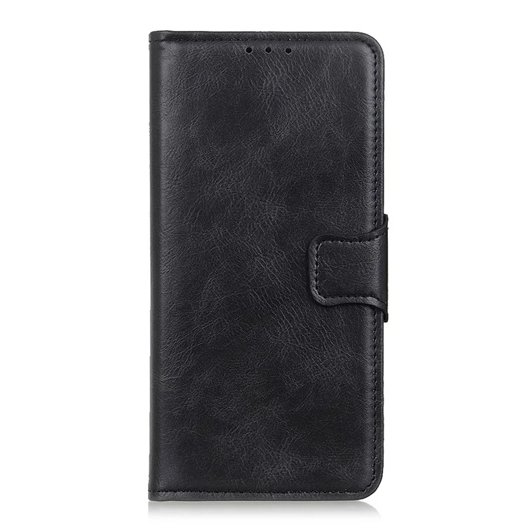 Texture de Craquade Bien Protégée pu le Cuir Stand Protecteur Couverture Pour Sony Xperia 10 III 5G - le Noir