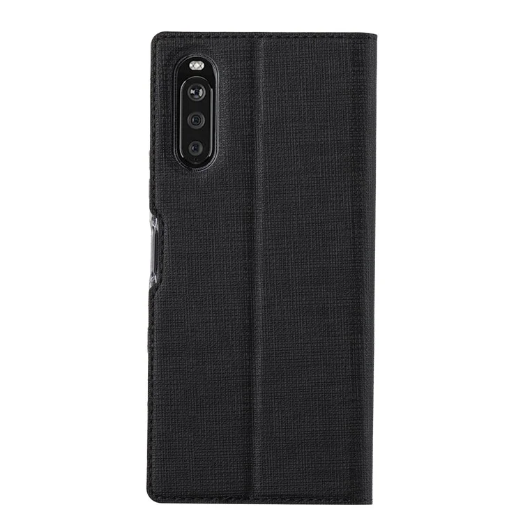 VILI DMX Series Full Coverage Protection Leather Stand Case with Card Holder for Sony Xperia 10 III 5G - Black