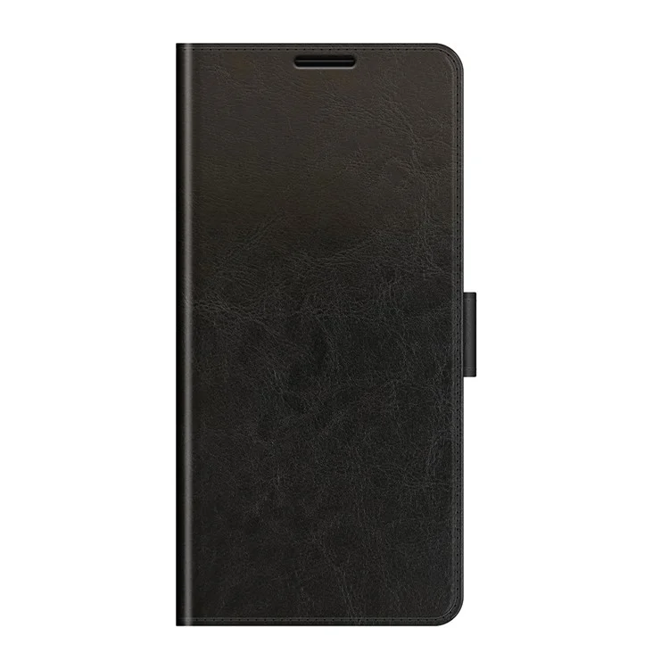 Follio Flip Crazy Horse Texture Involucro in Pelle Con Portafoglio Per Sony Xperia 10 III 5G - Nero