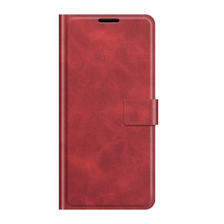 Funda protectora de cuero con cierre magnético y soporte para Sony Xperia 10 III 5G - Rojo