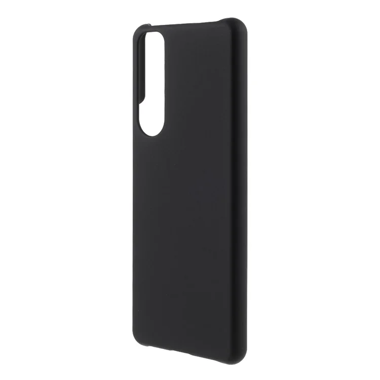 Étui de Téléphone Portable du PC Dur Caoutchouté Couverture de Protection Complète Pour Sony Xperia 5 III 5G - le Noir