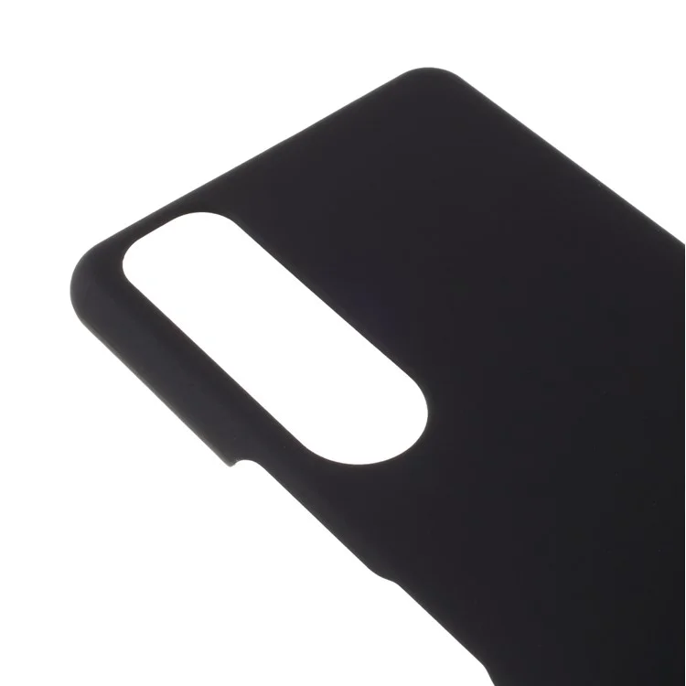 Capa de Telefone Celular de PC Rígida Emborrachada Tampa de Proteção Completa Para a Sony Xperia 5 III 5G - Preto