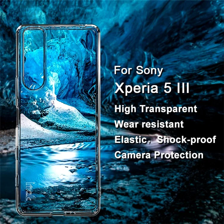 IMAK UX-5 Série Transparente Capa Flexível de Proteção Total TPU para Sony Xperia 5 III 5G 