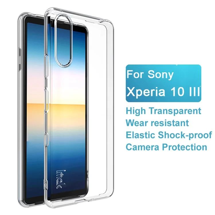 IMAK UX-5 Series Well-Protected Transparent Flexible TPU Case per Sony Xperia 10 III 5G