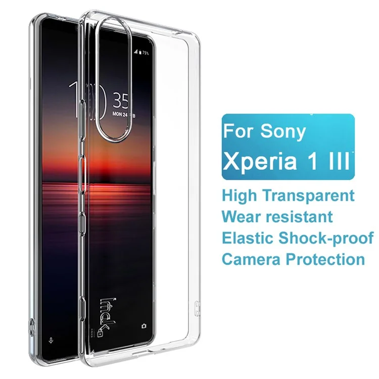 IMAK UX-5 Série Transparente Bem Protegido Caso TPU Flexível Para Sony Xperia 1 III 5G