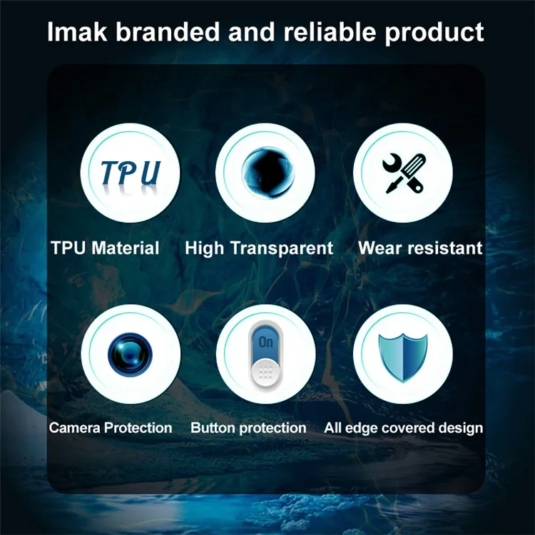 IMAK UX-5 Series Transparent Well-Protected Flexible TPU Case per Sony Xperia 1 III 5G