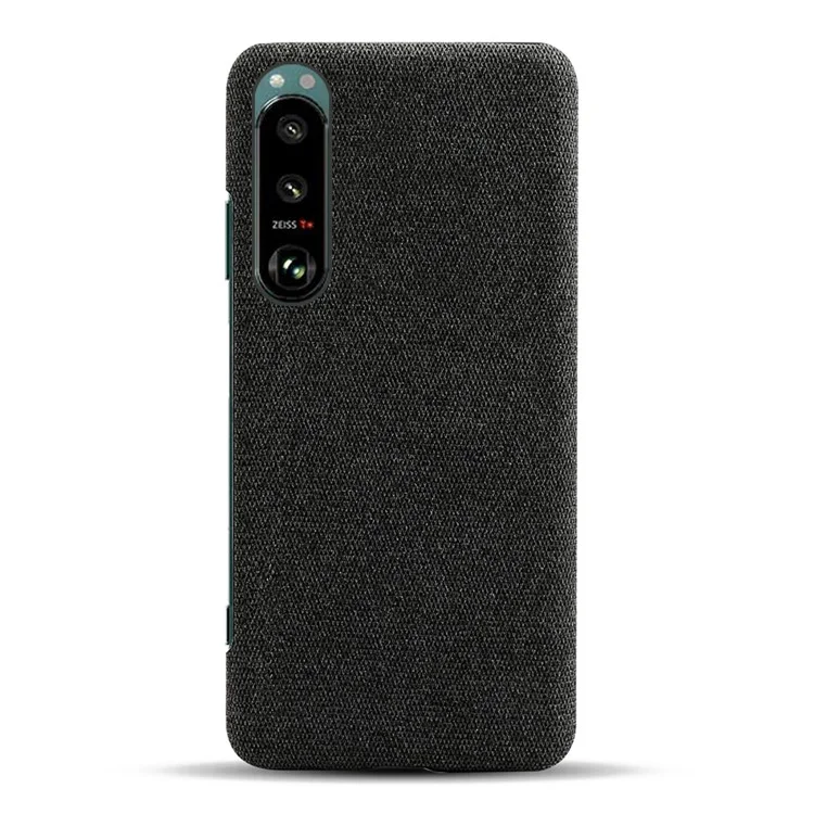 Capa de plástico revestida de tecido KSQ bem protegida para Sony Xperia 5 III 5G - Preta