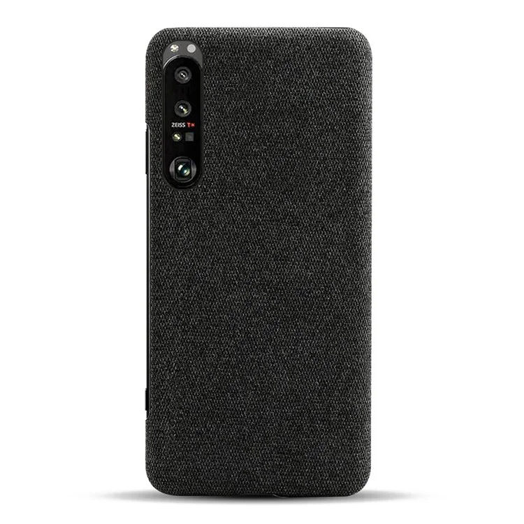 Étui en plastique enduit de tissu KSQ pour Sony Xperia 1 III 5G - Noir