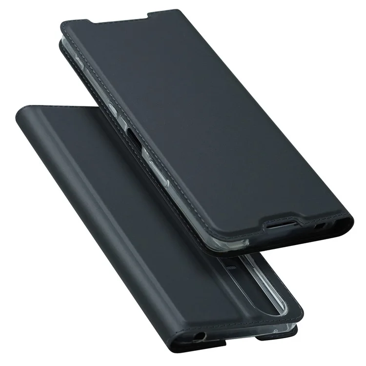Coperchio di Conchiglia Per Telefonia Mobile in Pelle Automatica Automatica Con Supporto Per Carta Per Sony Xperia 1 III 5G - Nero