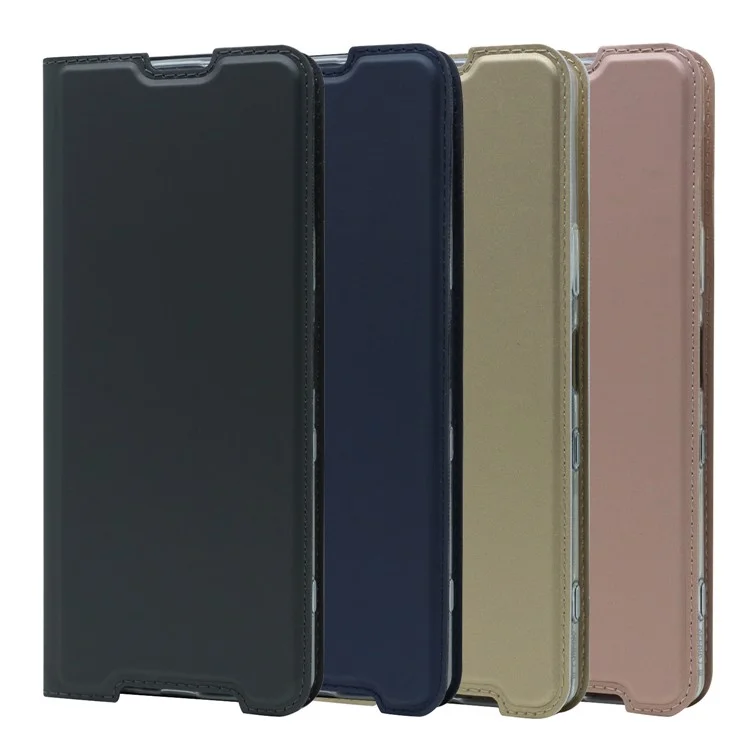 Coperchio di Conchiglia Per Telefonia Mobile in Pelle Automatica Automatica Con Supporto Per Carta Per Sony Xperia 1 III 5G - Nero