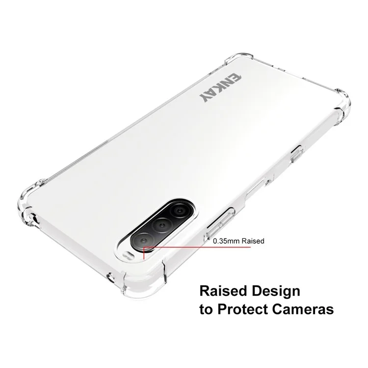 ENKAY HAT PRINCE Drop-proof Transparent Soft TPU Phone Protective Shell Cover Case for Sony Xperia 10 III 5G