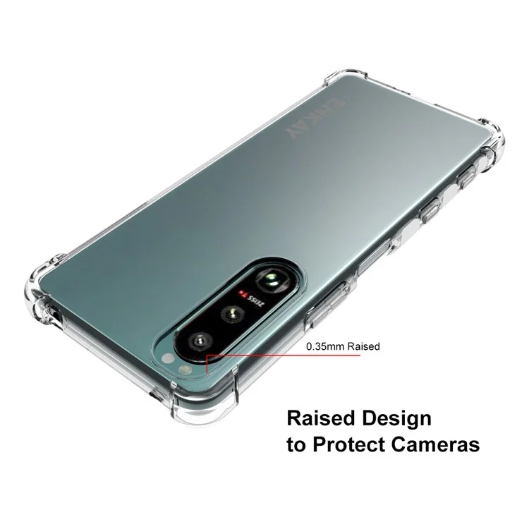 Enkay Hat Prince Transparent Soft TPU Caso Para Sony Xperia 5 III 5G Anti-Slip à Prova de Choque Tampa Protetora