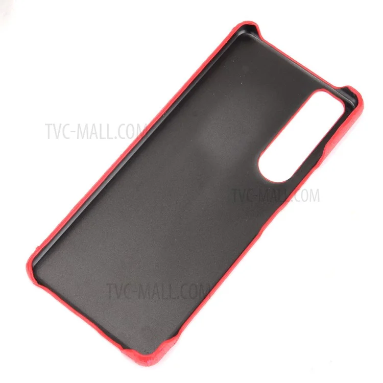 Cover per Telefono con Texture Coccodrillo per Sony Xperia 1 III 5G, Cover Telefonica in PC Rivestita in Pelle - Nero