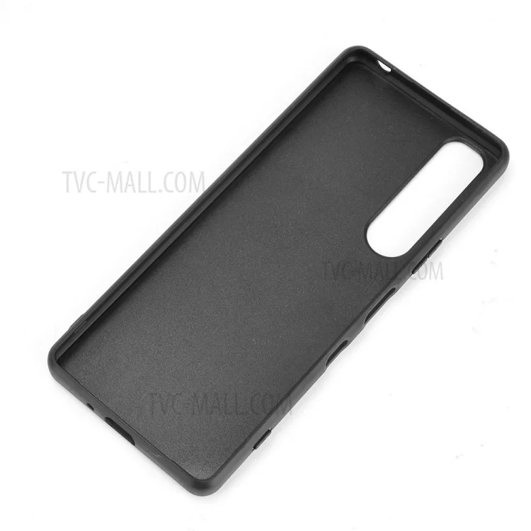 Per Sony Sony Xperia 1 III 5G Custodia per cellulare rivestita in pelle PU Texture Litchi Back Phone Cover - Rosso