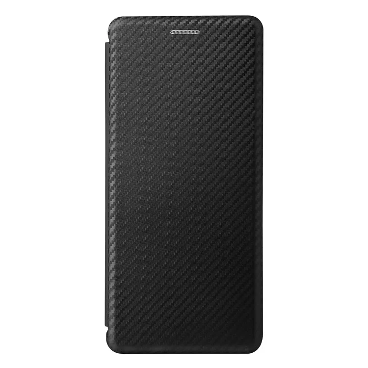 Capa de Telefone Celular Stand para Sony Xperia 5 III 5G, Textura de Fibra de Carbono, Caso de Telefone Celular Auto-absorvido - Preto