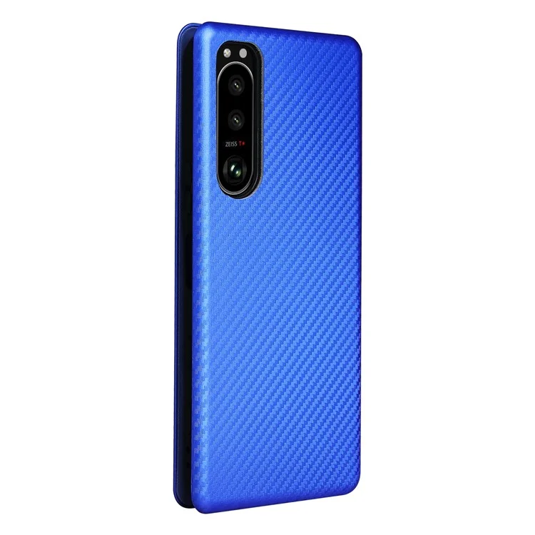 Custodia per telefono in fibra di carbonio per Sony Xperia 5 III 5G - Blu