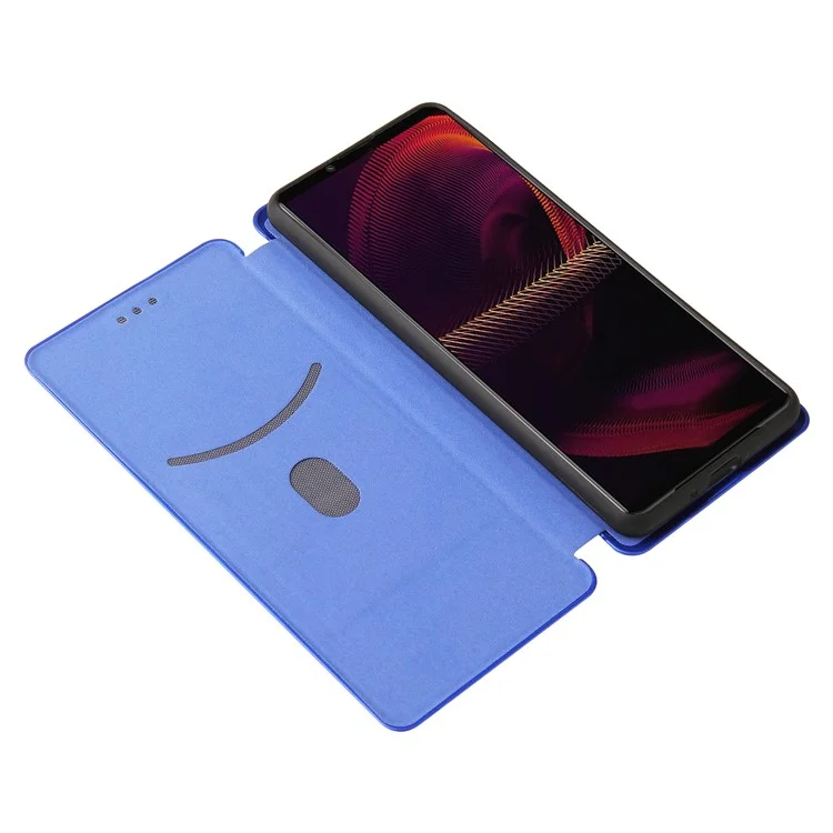 Custodia per telefono in fibra di carbonio per Sony Xperia 5 III 5G - Blu