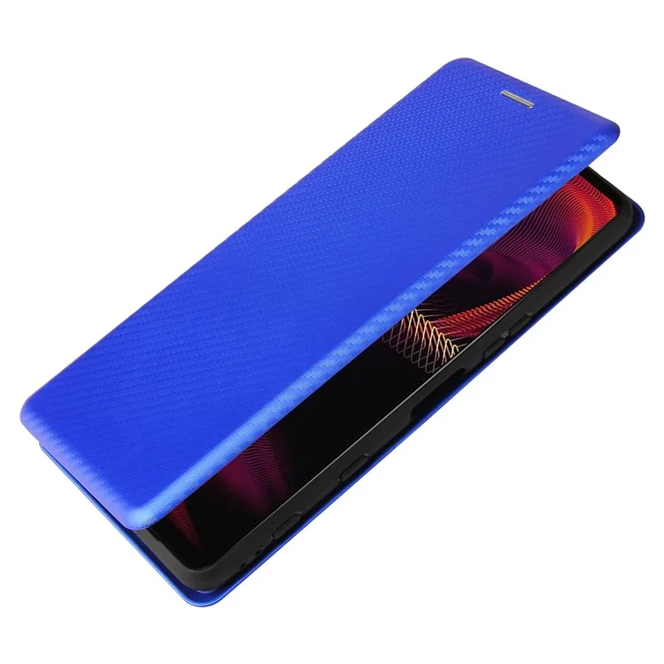 Custodia per telefono in fibra di carbonio per Sony Xperia 5 III 5G - Blu