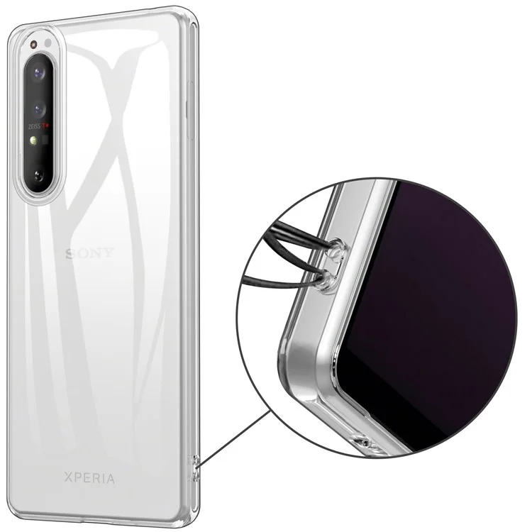 Soft TPU All-around Protection Coperchio ad Alta Definizione a Prova di Impronta Digitale Per Sony Xperia 1 III 5G