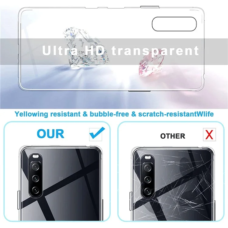 Couvercle de Protecteur de la Coque du Téléphone TPU Ultra-clearprint Ultra Clear Flexible Pour Sony Xperia 10 III 5G