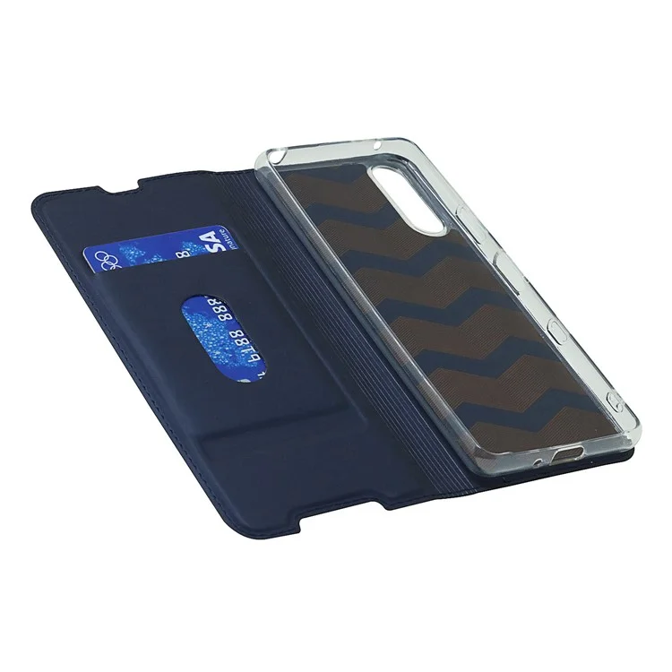 Custodia Per Copertina Del Telefono Cellulare in Pelle in Pelle PU Con Slot Per Schede Per Sony Xperia 10 III 5G - Blu