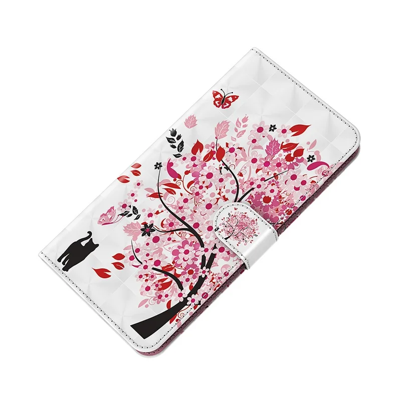 Pattern Printing Wallet Leather Protector Cover for Sony Xperia 10 III 5G / Xperia 10 III Lite - Pink Tree