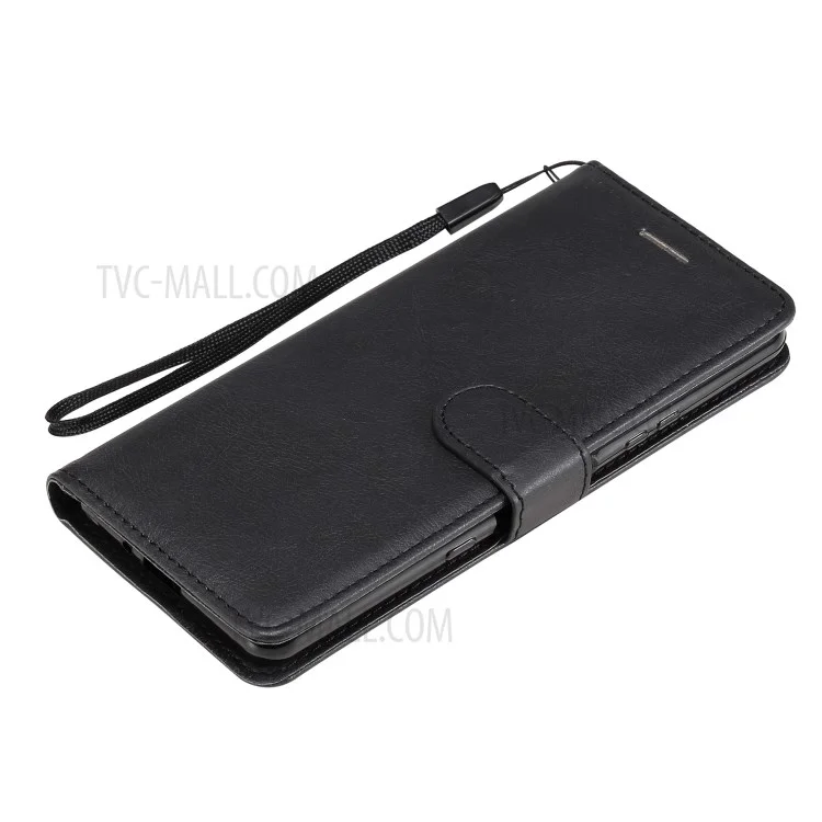 KT Leder Serie-2 Brieftasche Leder Telefon Hülle Hülle Mit Riemengehäuse Für Sony Xperia 10 III 5G / Xperia 10 III Lite - Schwarz