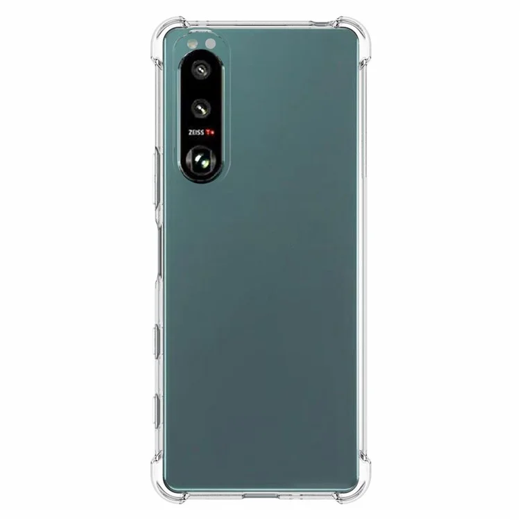 Capa de Cobertura Transparente Anti-Deslizante Flexível de TPU Fina e Resistente a Choques para Sony Xperia 5 III 5G