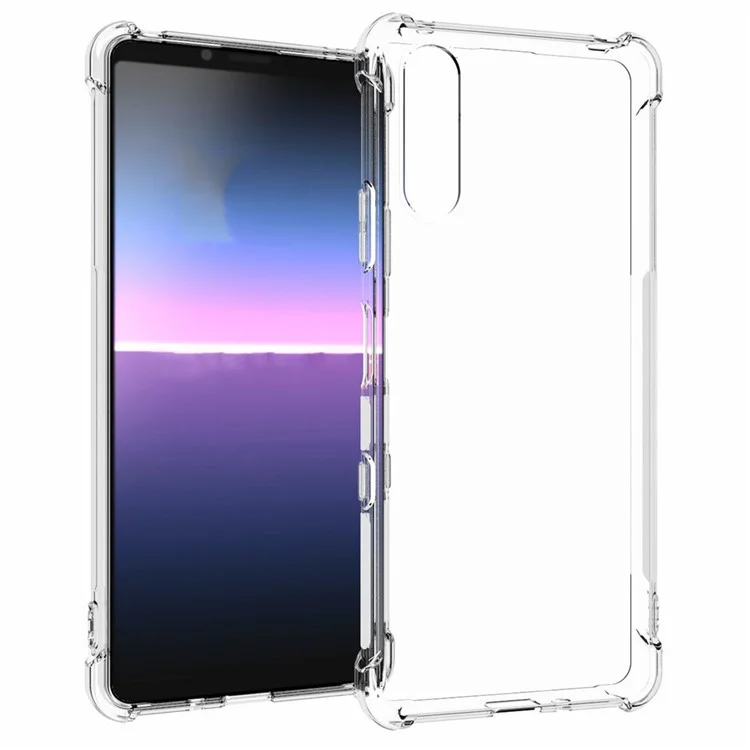 Cubierta protectora transparente antideslizante y resistente a los golpes de TPU suave para Sony Xperia 10 III 5G / Xperia 10 III Lite