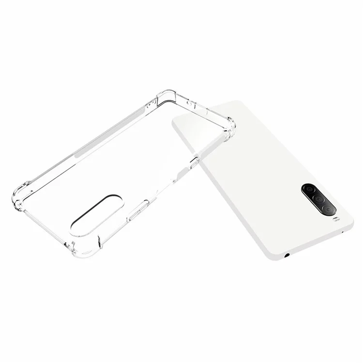 Cubierta protectora transparente antideslizante y resistente a los golpes de TPU suave para Sony Xperia 10 III 5G / Xperia 10 III Lite