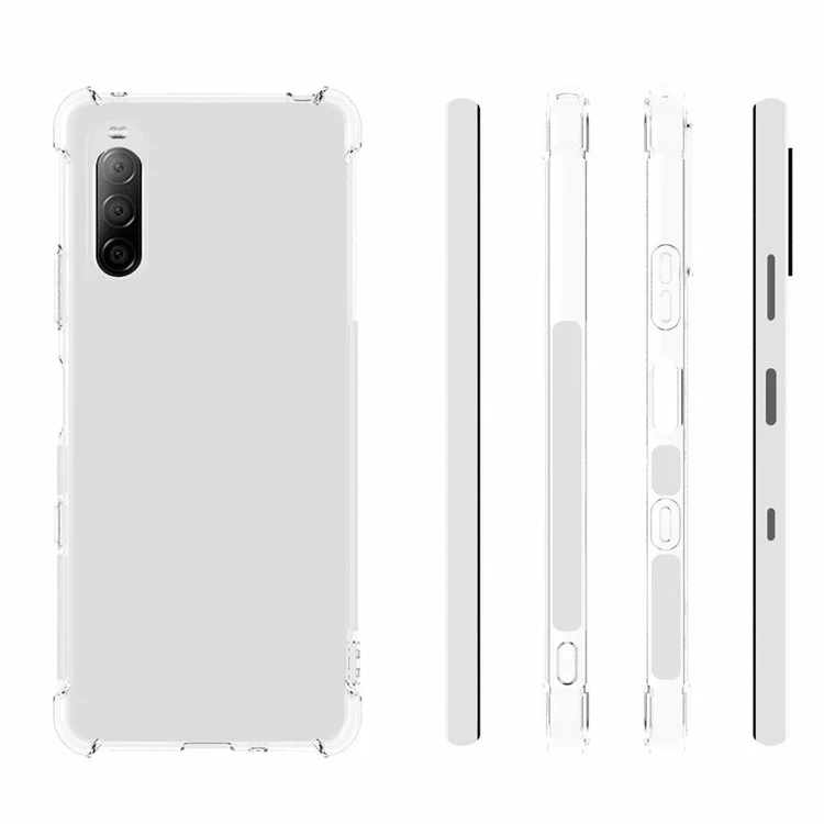 Cubierta protectora transparente antideslizante y resistente a los golpes de TPU suave para Sony Xperia 10 III 5G / Xperia 10 III Lite