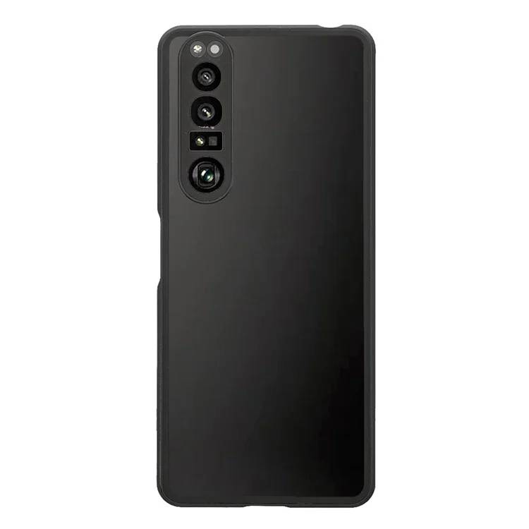 Design Del Coperchio Delle Lenti Telaio in Metallo Chiuso Magnetico + Guscio di Telefono in Vetro a Doppia Faccia a Doppia Faccia a Doppia Faccia a Doppia Facciale Per Sony Xperia 1 III 5G - Nero