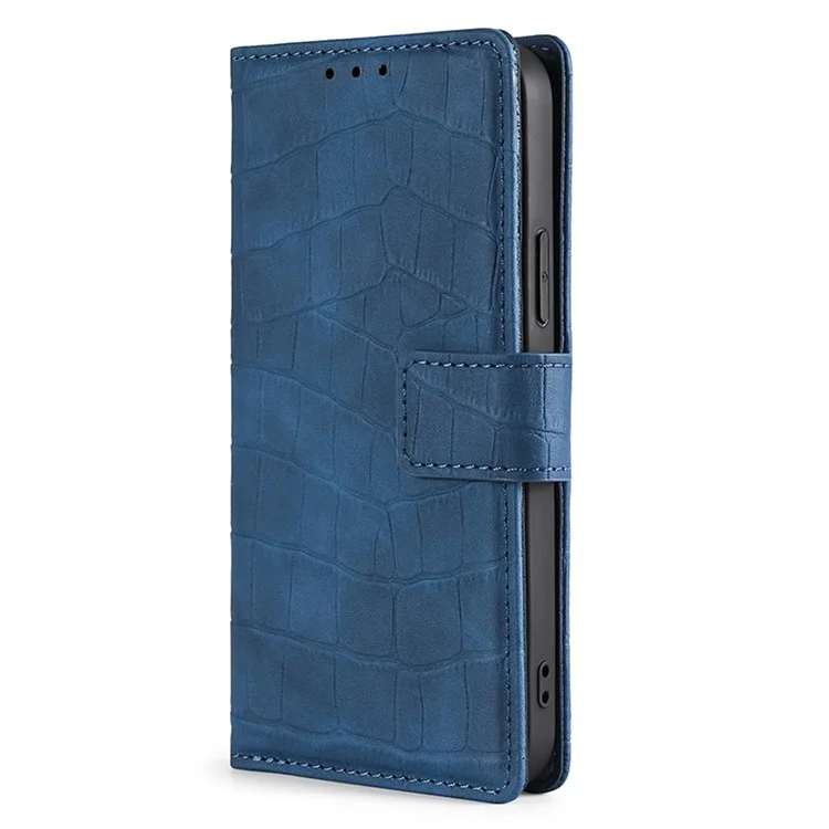 Für Sony Xperia 10 III 5G / Xperia 10 III Lite Krokodilleder-Textur mit Ständer Wallet Lederetui Handyhülle - Blau