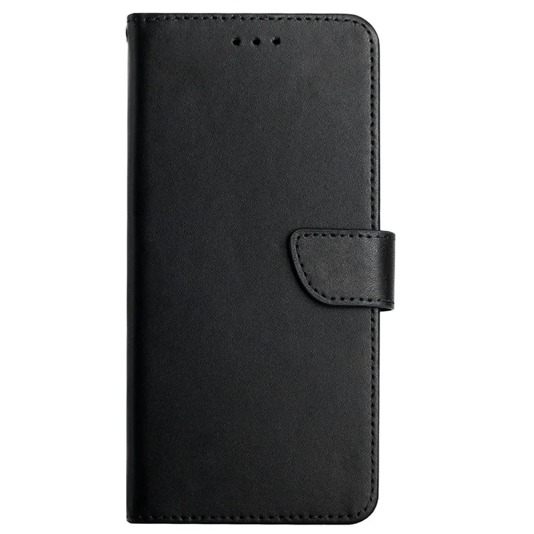 Stoßfester Geldbeutel mit Ständer Flip Mobile Cover Echtes Leder Nappa-Textur Handyhülle für Sony Xperia 1 III 5G - Schwarz