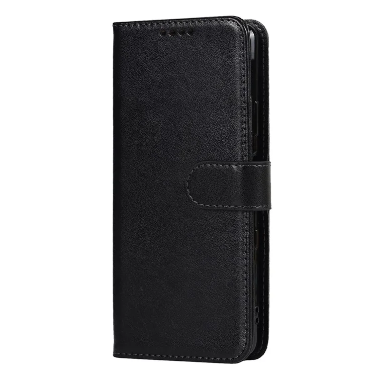 R61 Textura Ceta de Costura Talada PU Cuero PU Cuero Anti-scratch Billet Billet Shell Con Correa Para Sony Xperia 10 III 5g/xperia 10 III Lite - Negro
