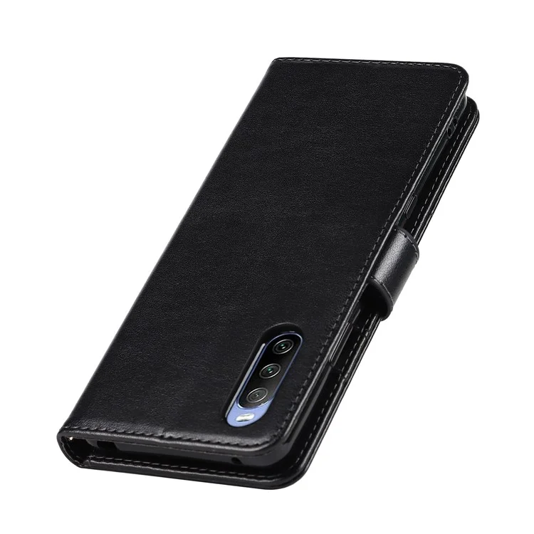 R61 Textura Ceta de Costura Talada PU Cuero PU Cuero Anti-scratch Billet Billet Shell Con Correa Para Sony Xperia 10 III 5g/xperia 10 III Lite - Negro