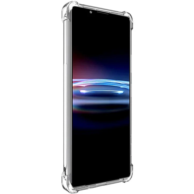 Funda de teléfono IMAK Four-Corner Airbag a prueba de golpes y transparente de TPU suave para Sony Xperia Pro-I - Transparente