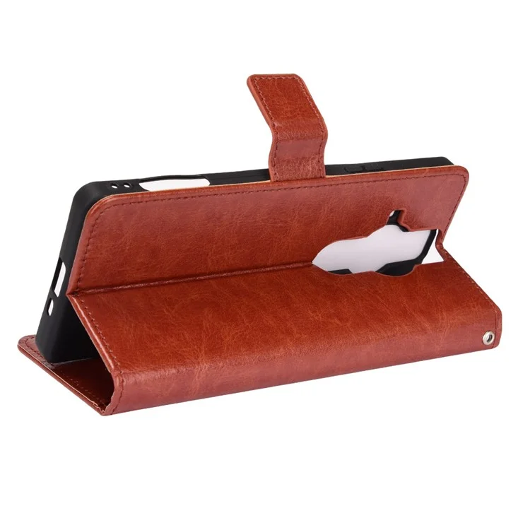 Crazy Horse Texture Case Anti-drop PU Leather Willet Cubierta de Protección Completa Con Correa Para Sony Xperia Pro-I - Marrón