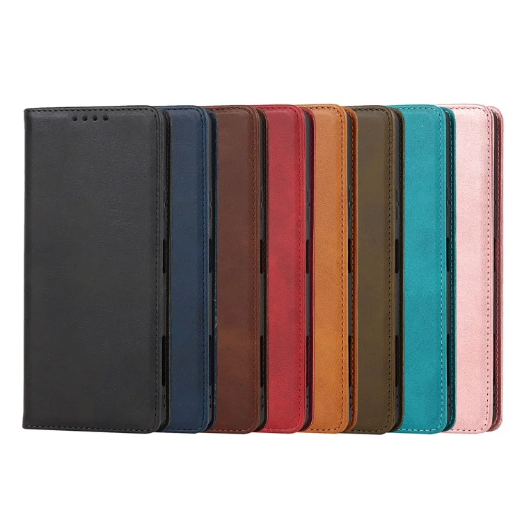 For Sony Xperia Pro-I Auto-absorbed TPU+PU Leather Phone Protective Cover Wallet Stand Function Phone Case - Black