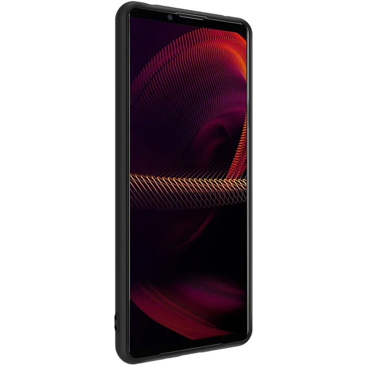 IMAK LX-5 Série Resistente a Riscos Capa de Telefone Revestida de Couro PU PC + TPU para Sony Xperia 5 III 5G - Textura de Fibra de Carbono