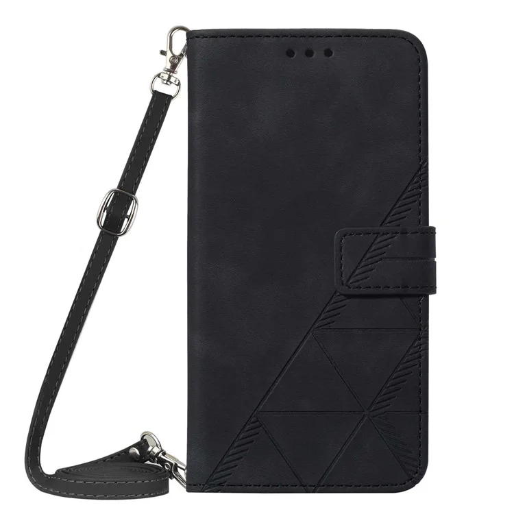 Serie PB2-1 Custodia in pelle PU a prova di caduta per telefono con tracolla magnetica per Sony Xperia 5 III 5G - Nero 