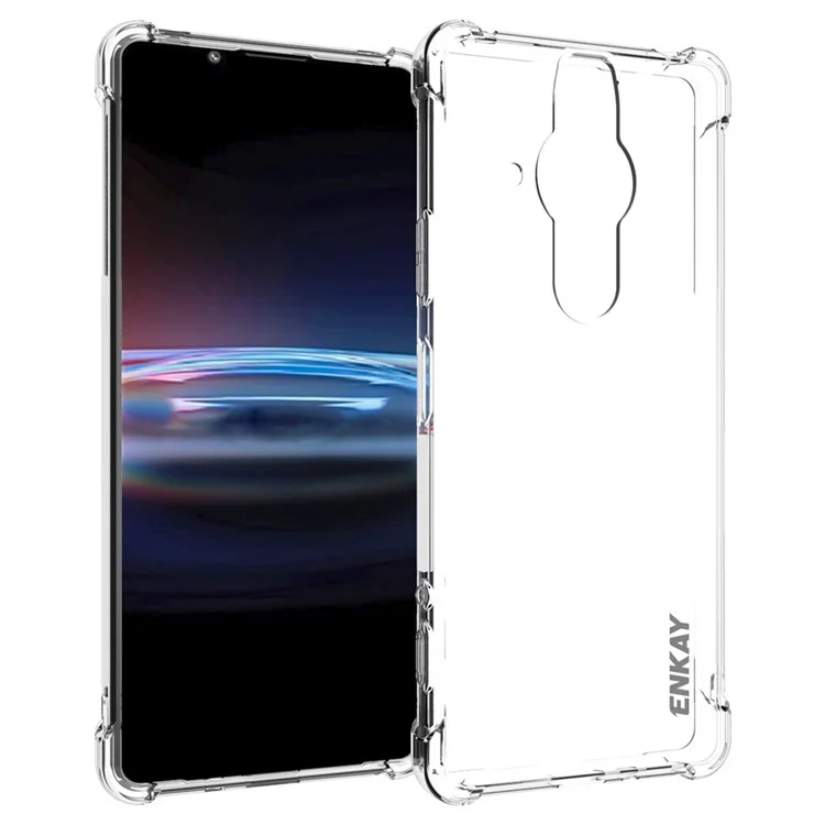 ENKAY HAT PRINCE Funda de teléfono a prueba de golpes con tiras antideslizantes y esquinas resistentes a los golpes para Sony Xperia Pro-I