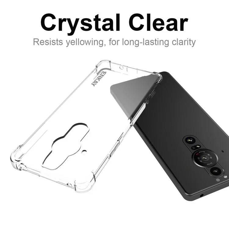 ENKAY HAT PRINCE Funda de teléfono a prueba de golpes con tiras antideslizantes y esquinas resistentes a los golpes para Sony Xperia Pro-I